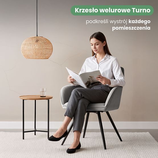 6x Zamatová otočná stolička s prešívaním Sivá TURNO Čierne nohy