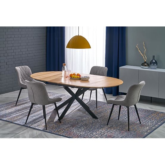 ACORD rozkladací stôl, prírodný / čierny (2p=1ks)