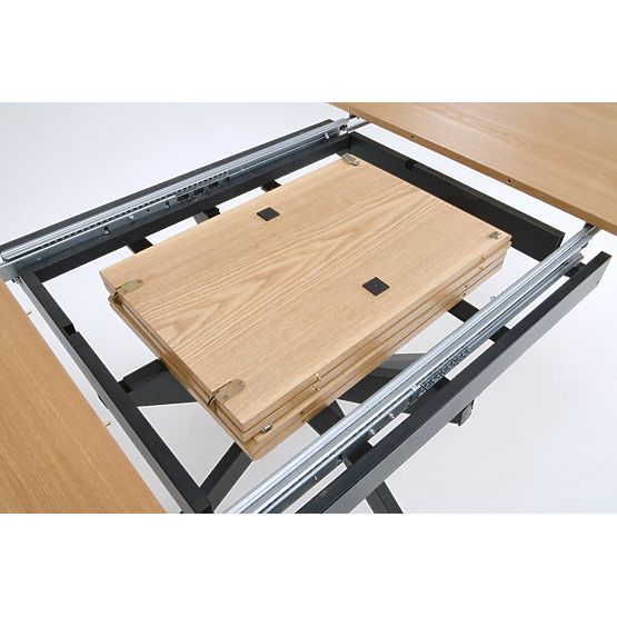 ACORD rozkladací stôl, prírodný / čierny (2p=1ks)