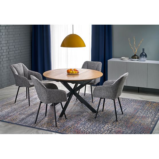 ACORD rozkladací stôl, prírodný / čierny (2p=1ks)