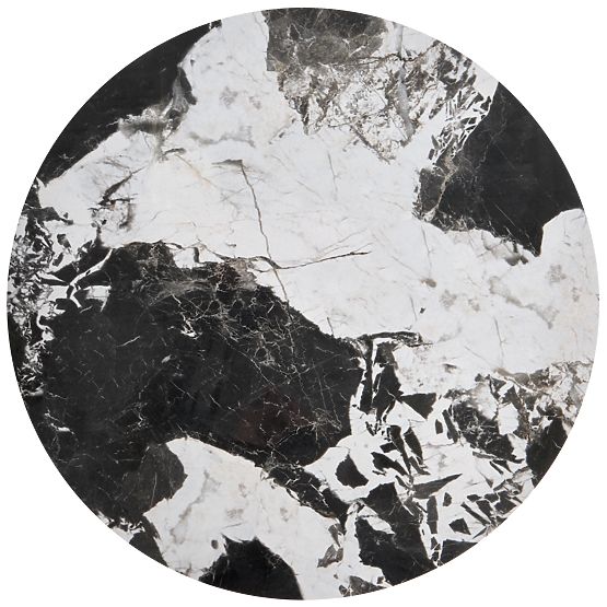 ALEXANDRA sada 2 stolíkov, čierny mramor / čierna