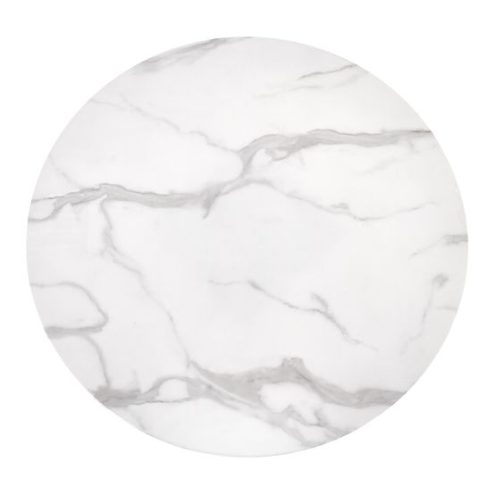 AMBROSIO okrúhly stôl, doska - sklo, noha - čierna (2p=1ks)