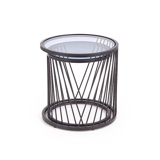 ANTILLA sada 2 stolíkov čierny / dymový (1p=1ks)