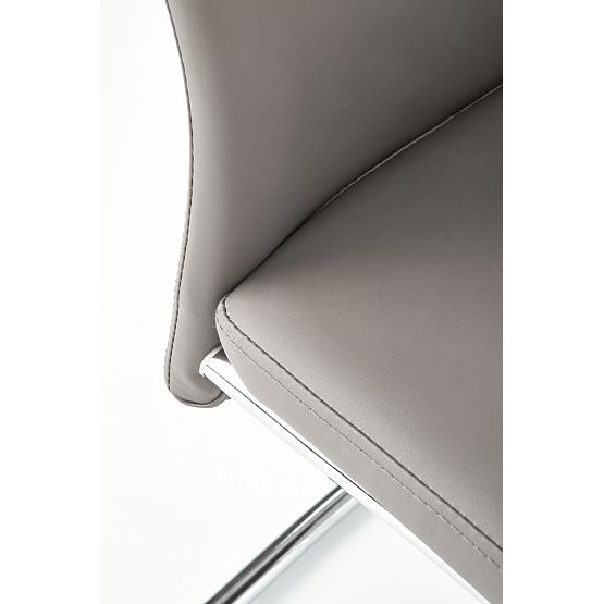 ARCO Chrómovaná kovová stolička / eko koža farba popol (1p=2ks)