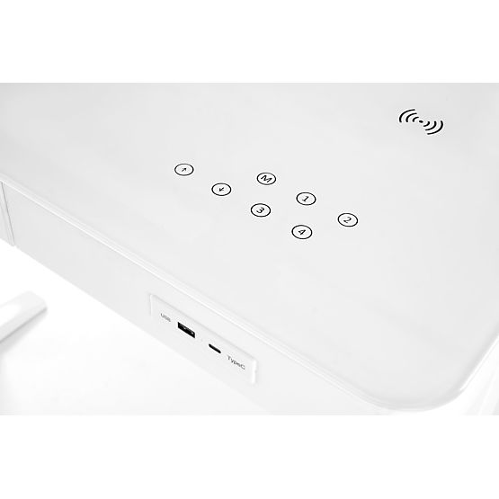 B52 stôl s funkciou nastavenia výšky, biely (2p=1ks)