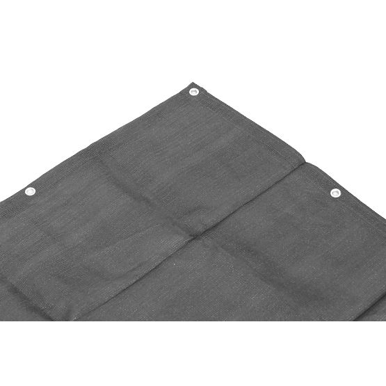 Balkónová clona s kovaním 100x500 cm tieniaca sieť + inštalačné prvky sivá MultiGarden