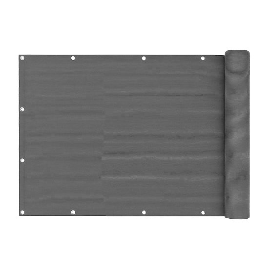 Balkónová clona s kovaním 100x500 cm tieniaca sieť + inštalačné prvky sivá MultiGarden