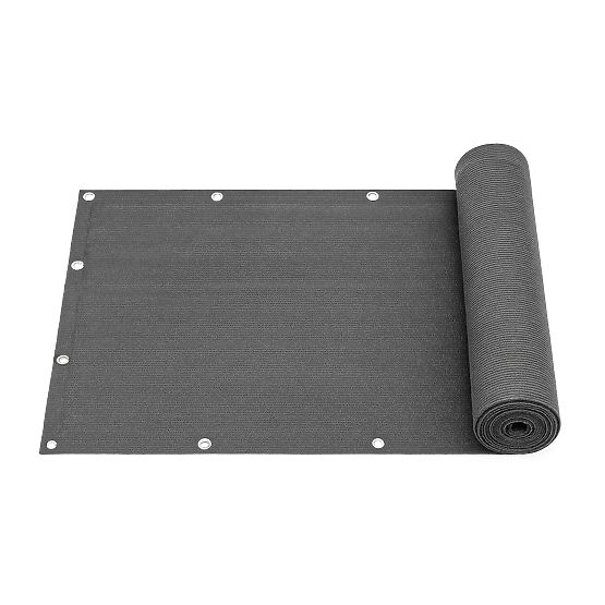 Balkónová clona s kovaním 100x700 cm tieniaca sieť + inštalačné prvky sivá MultiGarden