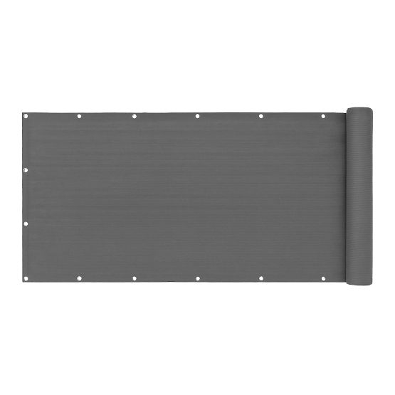 Balkónová clona s kovaním 100x700 cm tieniaca sieť + inštalačné prvky sivá MultiGarden