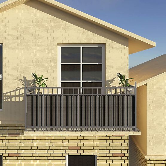 Balkónová ochranná rohož sivá 1x6 m