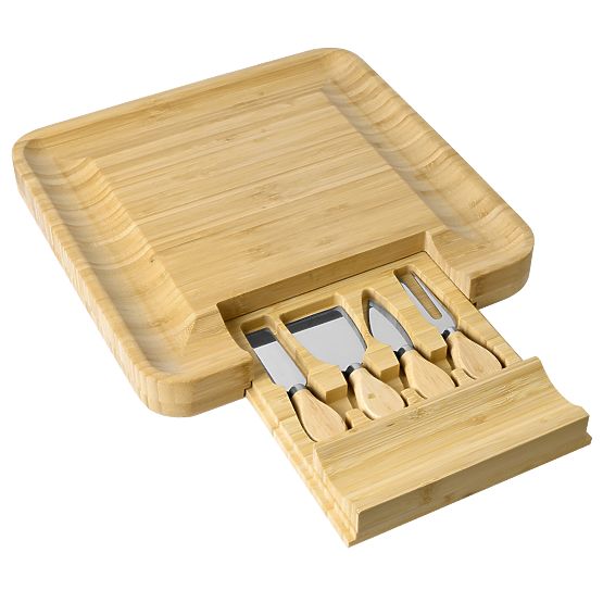 Bambusová doska na občerstvenie a syry Estera