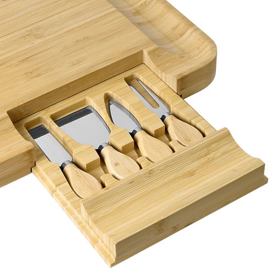 Bambusová doska na občerstvenie a syry Estera