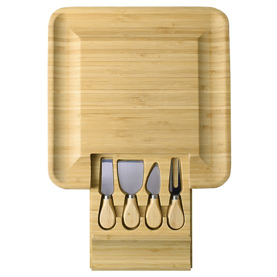Bambusová doska na občerstvenie a syry Estera