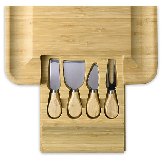 Bambusová doska na občerstvenie a syry Estera