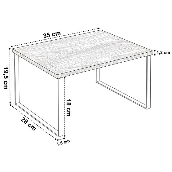 Bambusová kuchynská polica GINGER MAX rustic