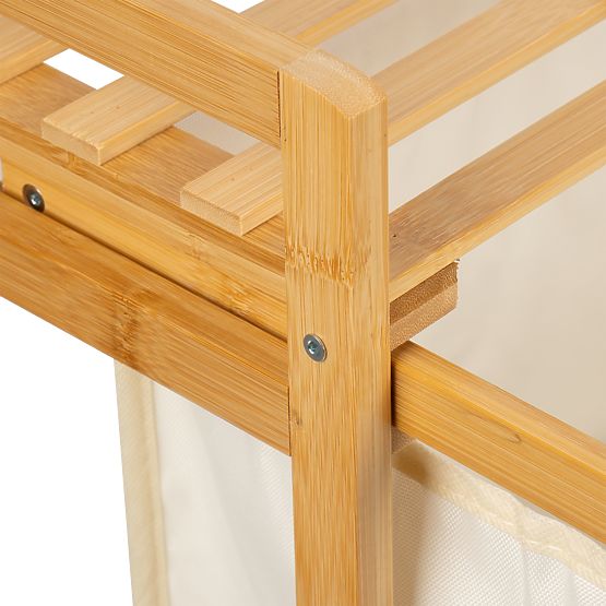 Bambusový kôš na bielizeň alebo hračky HANOI 2 priehradky