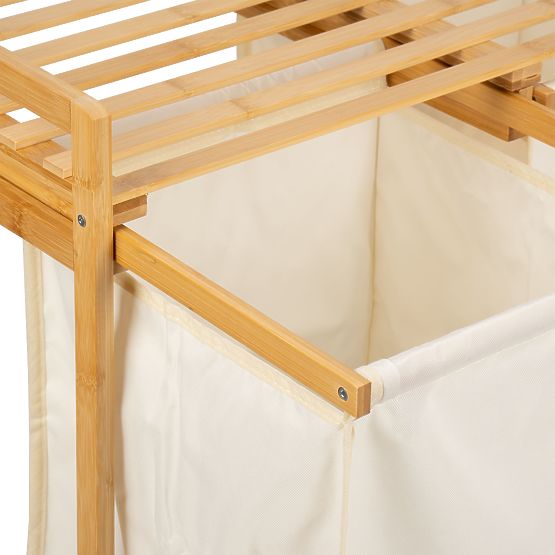 Bambusový kôš na bielizeň alebo hračky HANOI 2 priehradky