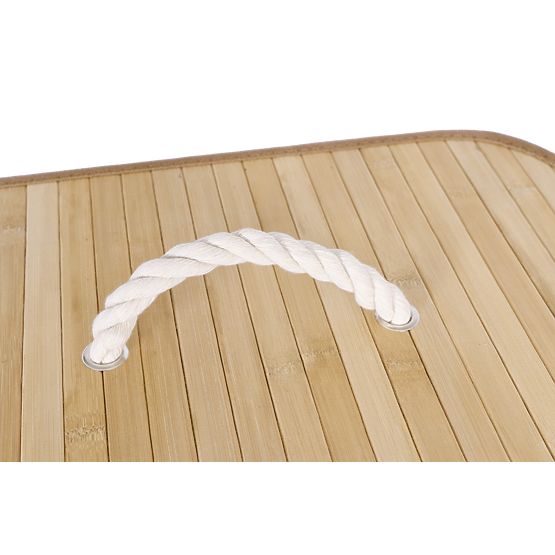 Bambusový kôš na bielizeň s 2 komorami prírodný