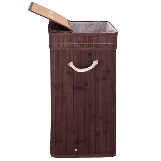 Bambusový kôš na bielizeň s vekom 100L wenge