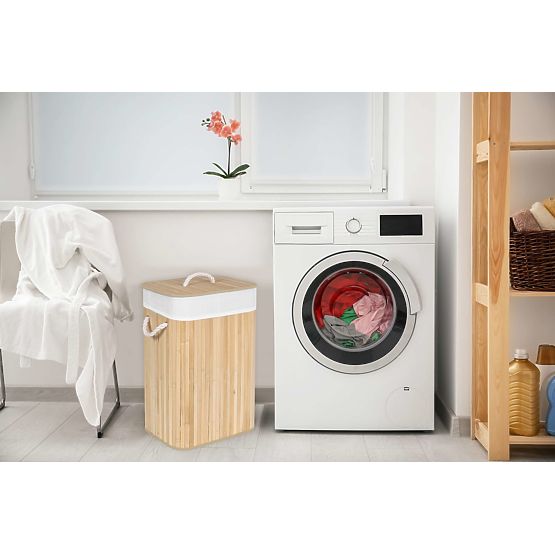 Bambusový kôš na prádlo 1-komorový prírodný