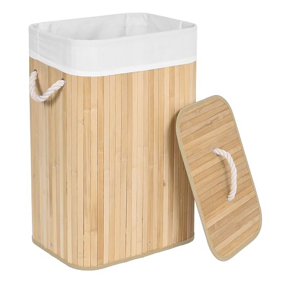 Bambusový kôš na prádlo 1-komorový prírodný