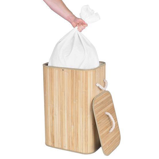 Bambusový kôš na prádlo 1-komorový prírodný