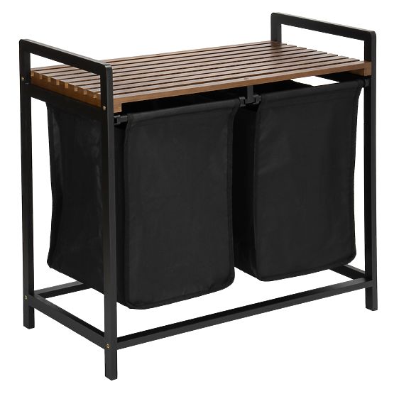 Bambusový kôš na prádlo HANOI BLACK ČIERNY
