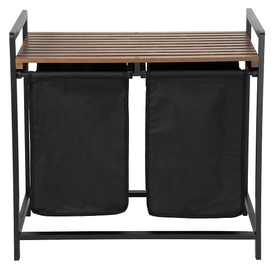 Bambusový kôš na prádlo HANOI BLACK ČIERNY