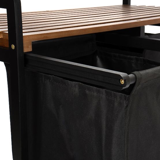 Bambusový kôš na prádlo HANOI BLACK ČIERNY