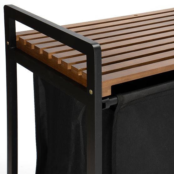 Bambusový kôš na prádlo HANOI BLACK ČIERNY