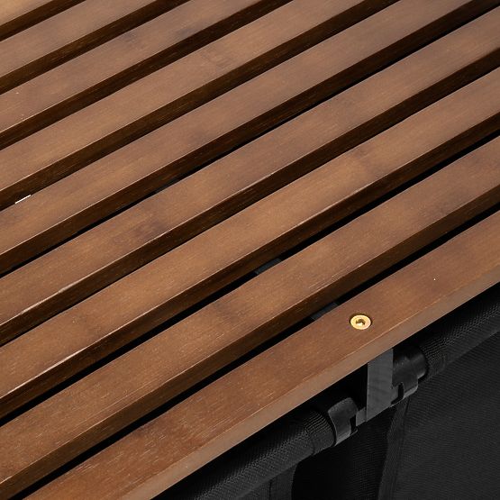 Bambusový kôš na prádlo HANOI BLACK ČIERNY