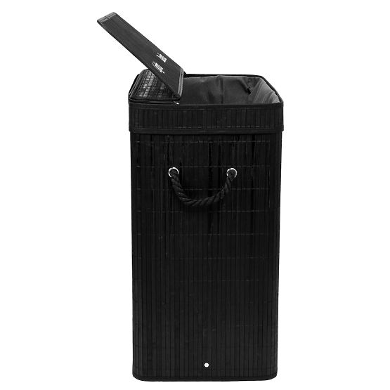 Bambusový kôš na prádlo s vekom 100L čierny