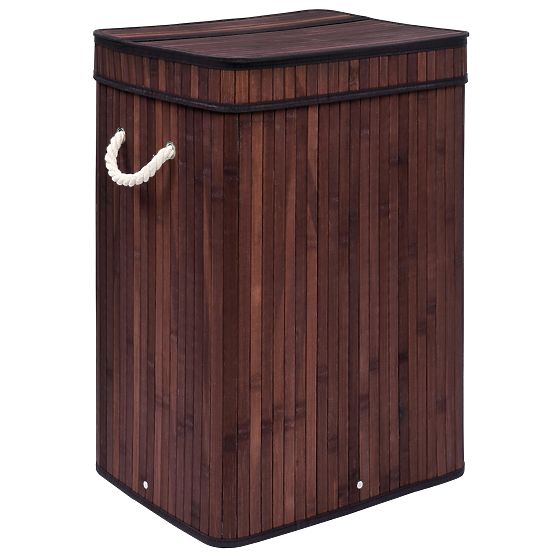 Bambusový kôš na prádlo s vekom SOREN 80L wenge