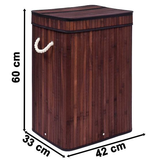 Bambusový kôš na prádlo s vekom SOREN 80L wenge