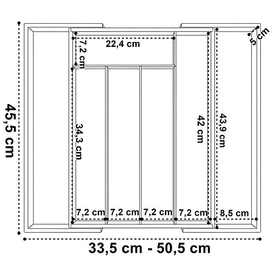 Bambusový organizér na príbor IKAR