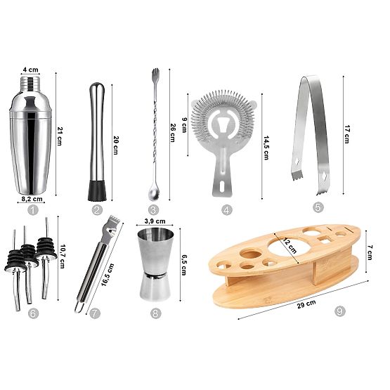 Barmanská sada DERBY 10 dielov