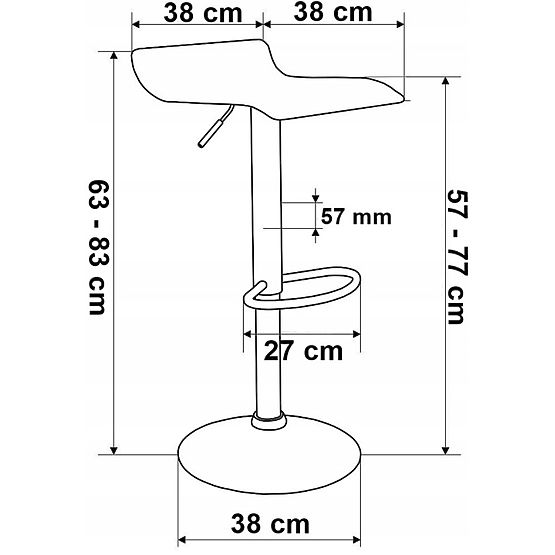 Barová stolička Hoker Porti čierna