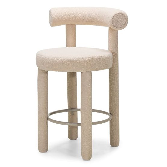 Barová stolička Pedro 2.0, béžová, boucle