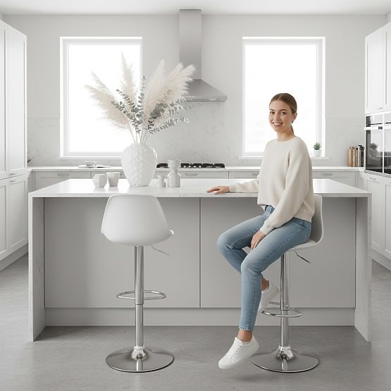 Barová stolička Ricardo biela