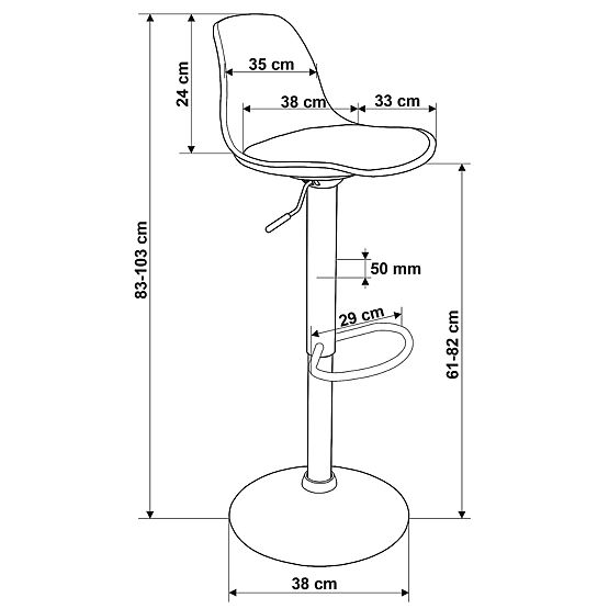 Barová stolička Ricardo biela