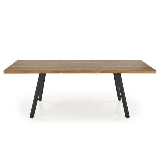 BERLIN rozkladací stôl 140-180 cm, doska - orechová, rám - čierny (2p=1ks)