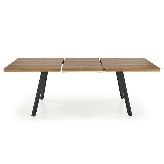 BERLIN rozkladací stôl 140-180 cm, doska - orechová, rám - čierny (2p=1ks)