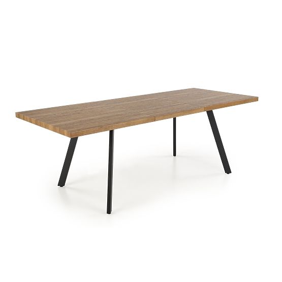 BERLIN rozkladací stôl 140-180 cm, doska - orechová, rám - čierny (2p=1ks)