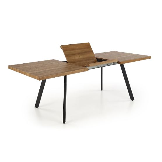 BERLIN rozkladací stôl 140-180 cm, doska - orechová, rám - čierny (2p=1ks)
