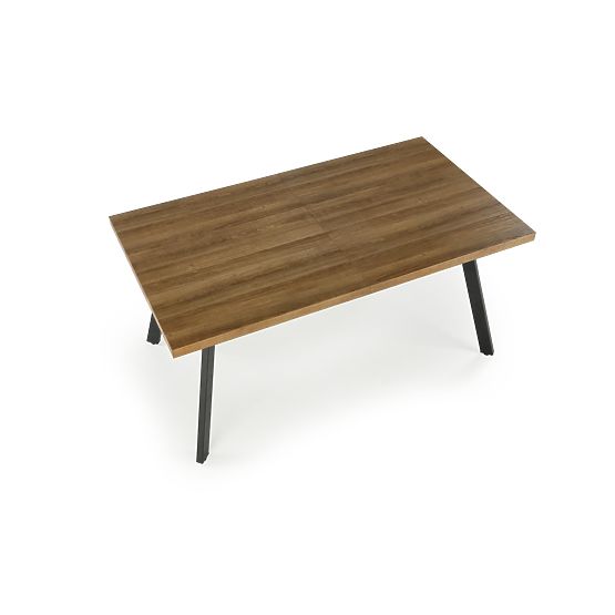 BERLIN rozkladací stôl 140-180 cm, doska - orechová, rám - čierny (2p=1ks)