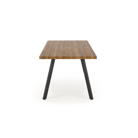 BERLIN rozkladací stôl 140-180 cm, doska - orechová, rám - čierny (2p=1ks)