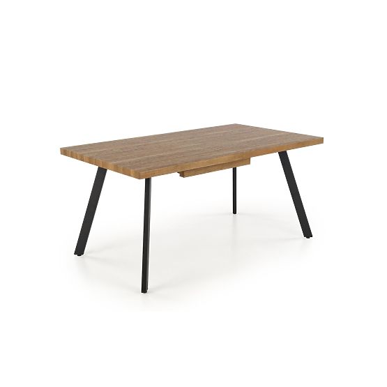 BERLIN rozkladací stôl 140-180 cm, doska - orechová, rám - čierny (2p=1ks)