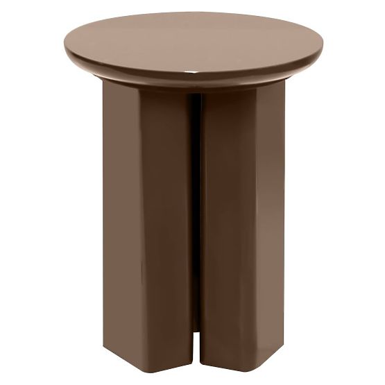 Bočný stolík Brie 40 cm, svetlohnedý, mocha, lesklý