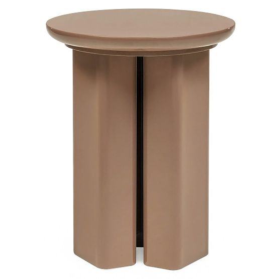 Bočný stolík Brie 40 cm, svetlohnedý, mocha, lesklý