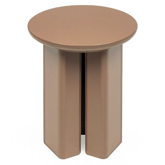 Bočný stolík Brie 40 cm, svetlohnedý, mocha, lesklý